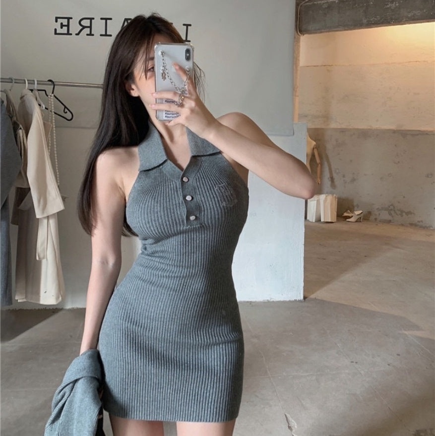 Robe à la mode flatteuse coupe slim à épaules dénudées