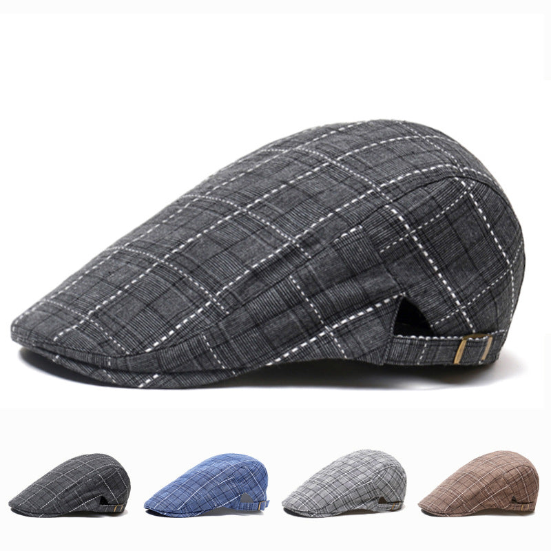 Casquette à visière, casquette avant à carreaux, casquette de Baseball, visière, béret, chapeau de soleil
