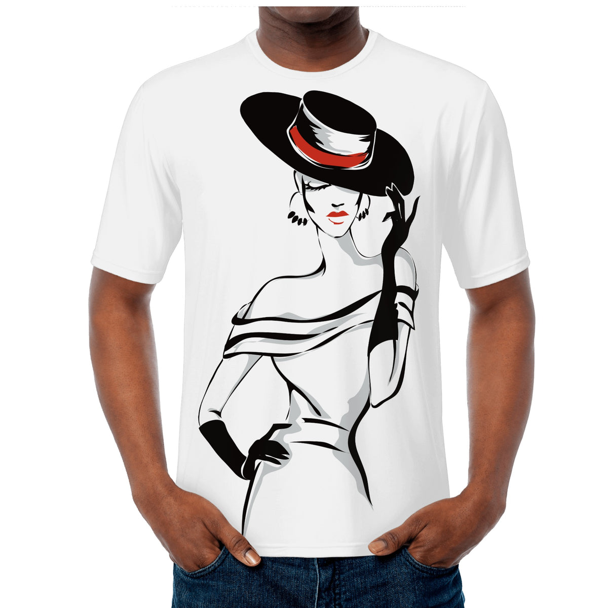 Camiseta con estampado integral para hombre