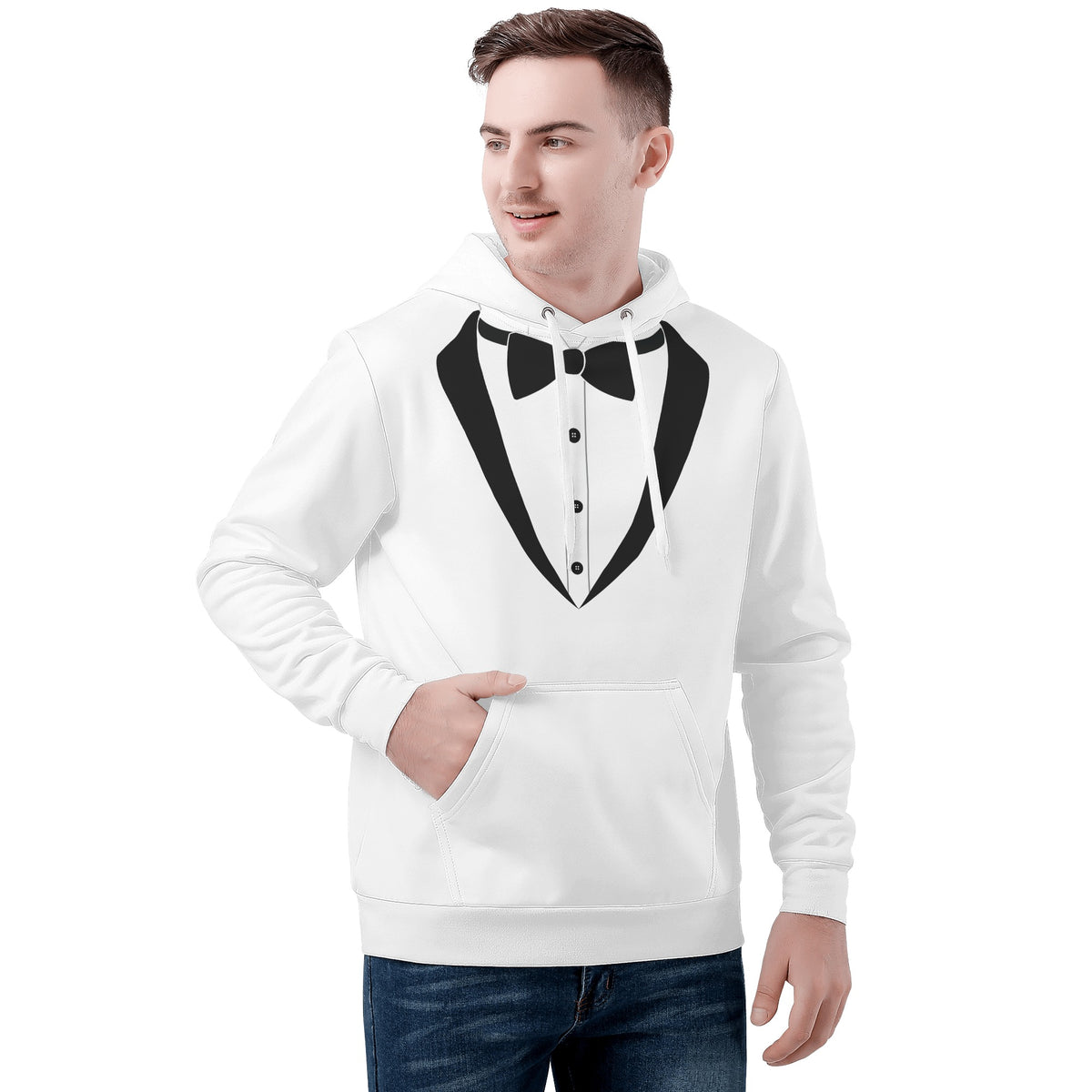 Sweat à capuche basique imprimé