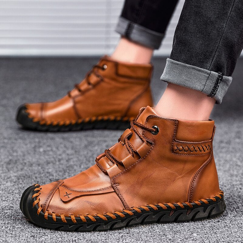 KIKIMORA leather casual shoes