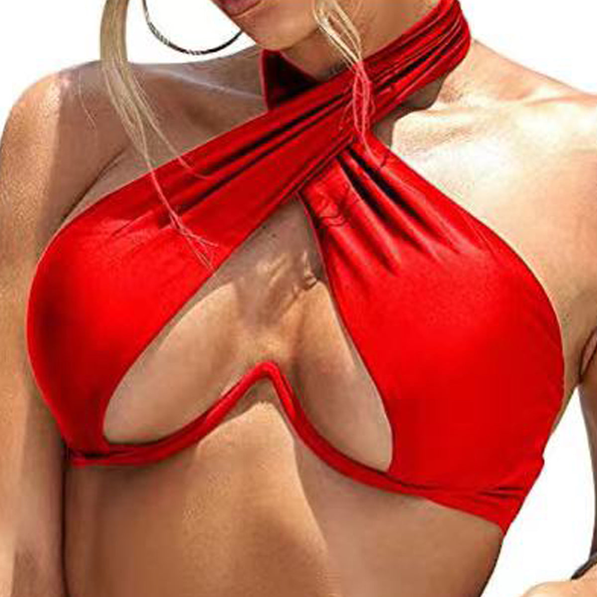 KIKIMORA Multi-color Underwire Bikini Top.