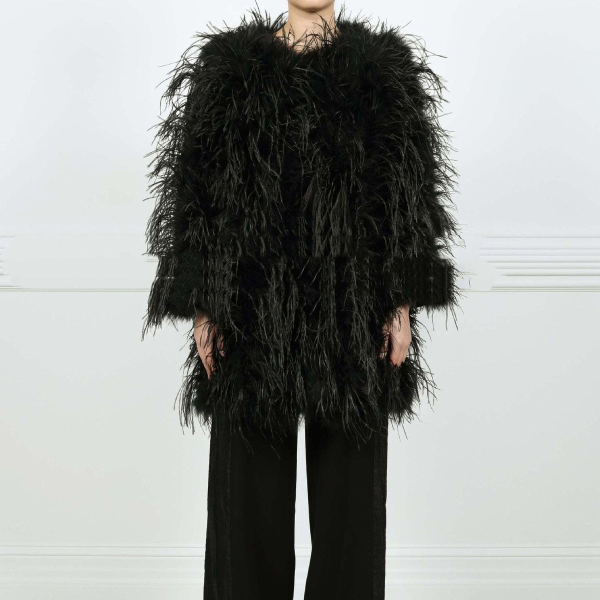 KIKIMORA Fur Coat Mid-length