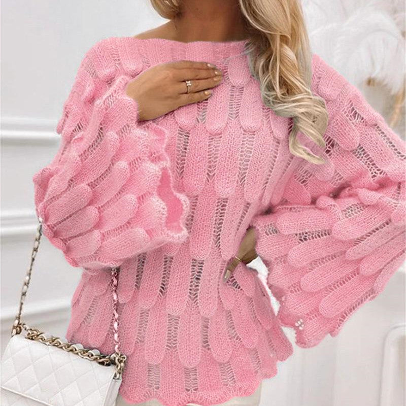 Elegant Texture Knitted Sweaters
