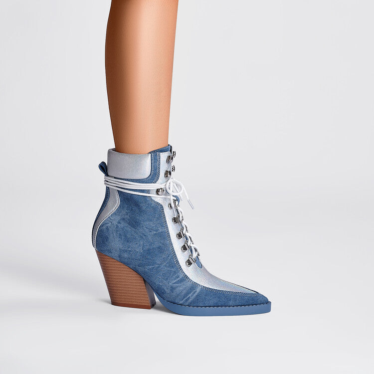 KIKIMORA bottes en jean vintage