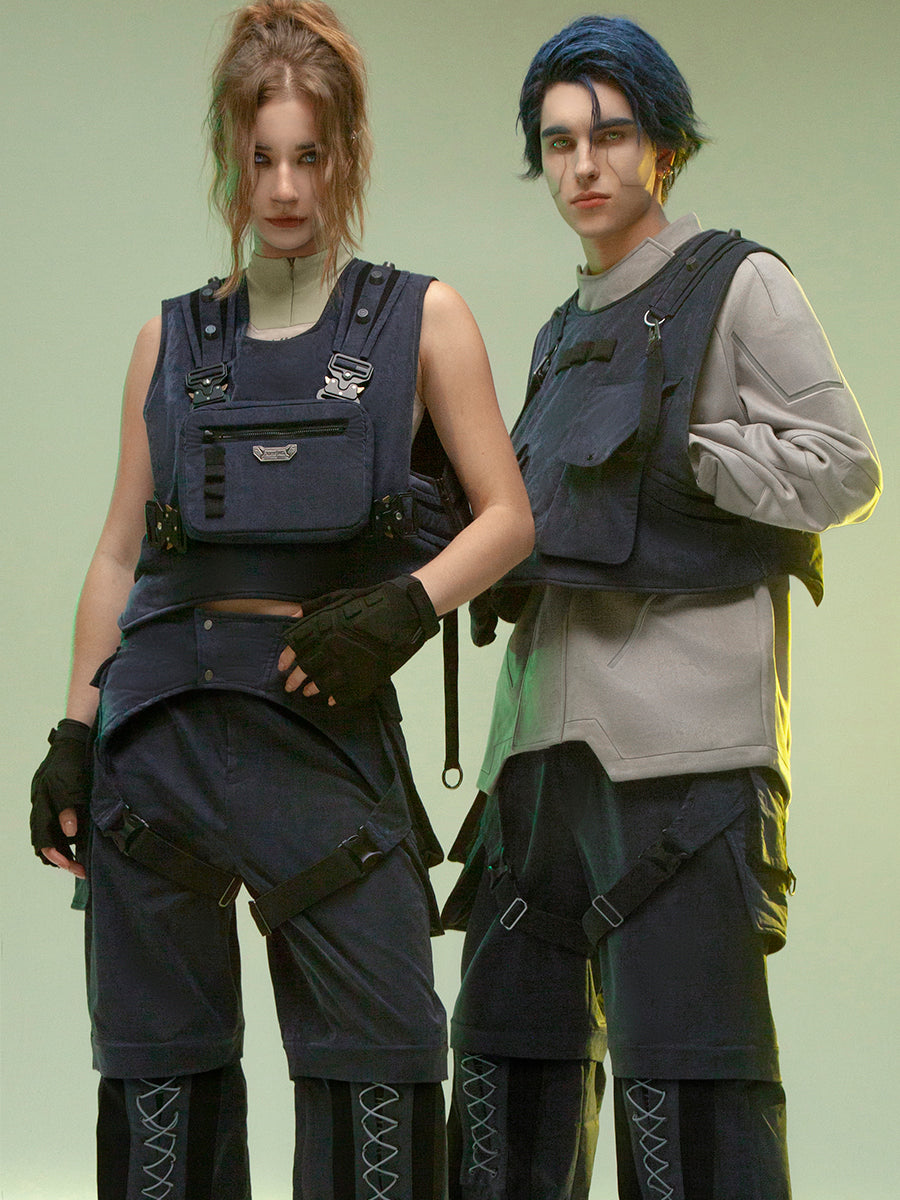 KIKIMORA Unisex Fashion Functional Side Opening Tactical Vest