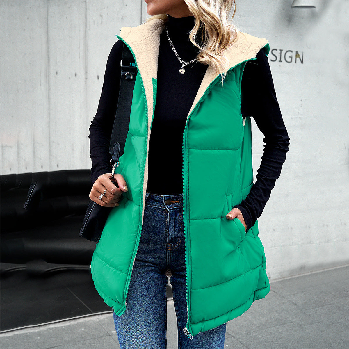 Hooded Cotton Jacket With Pockets