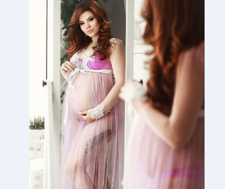 Robe de Maternité Séduction Sexy de Grande Taille Perspective
