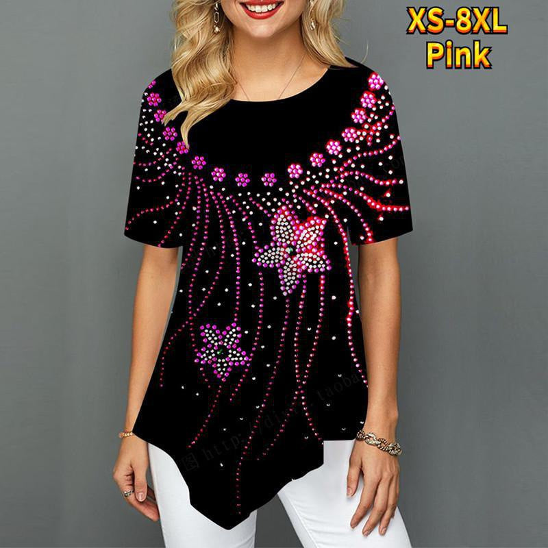 Casual Round Neck Short Sleeves Top