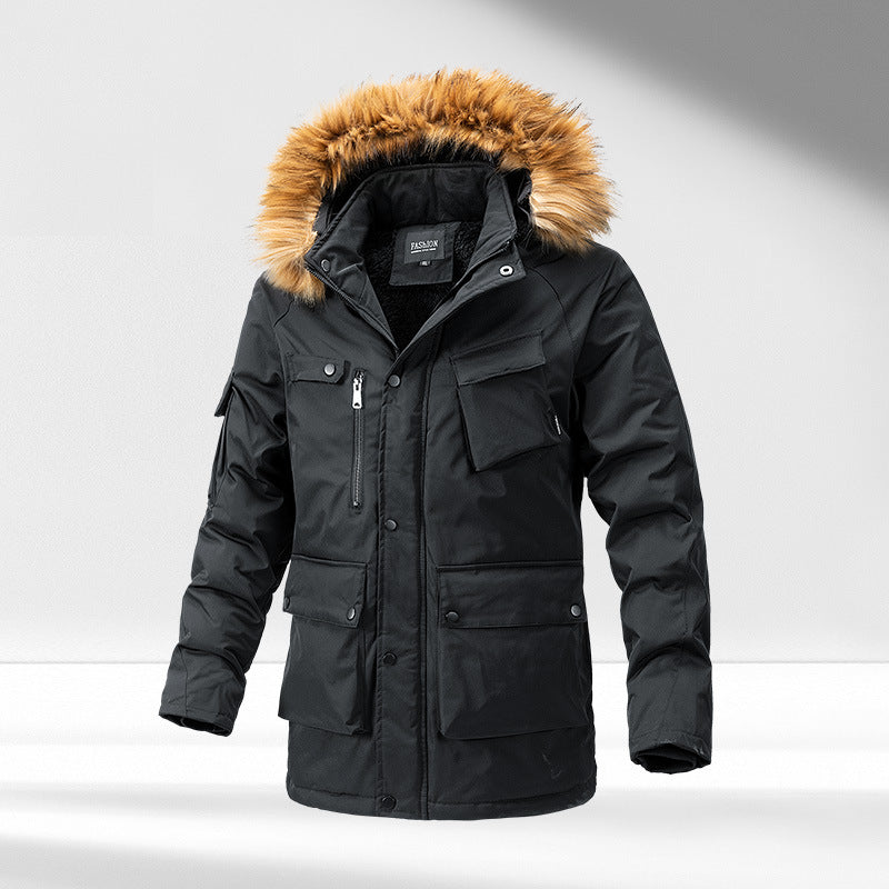 Pure Cotton Coat Cotton-padded Coat New Loose Casual Mid-length Jacket