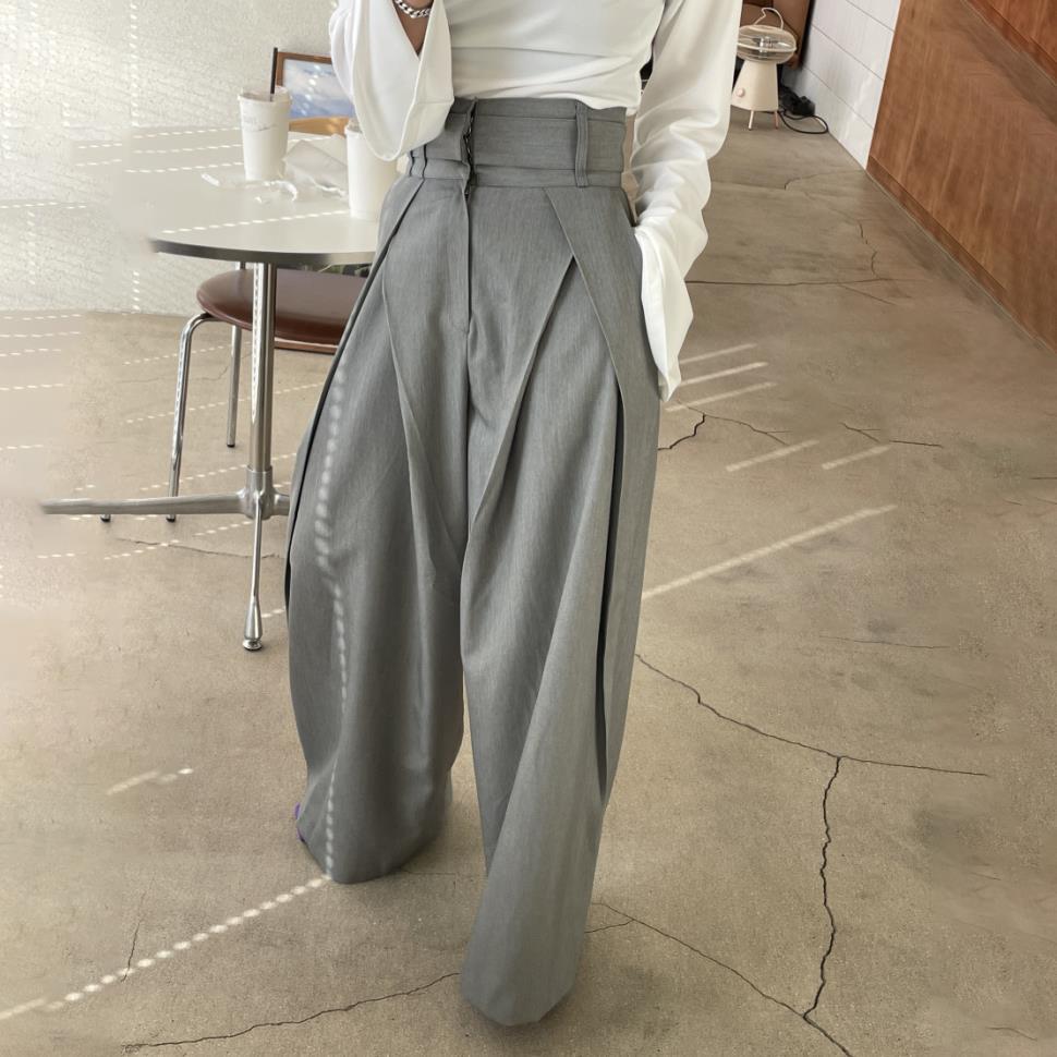 KIKIMORA Three-dimensional Wide Leg High Waist Pants