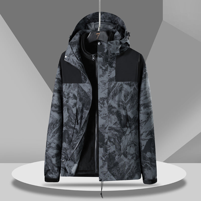 Outdoor Shell Jacket Three-in-one Detachable Jacket