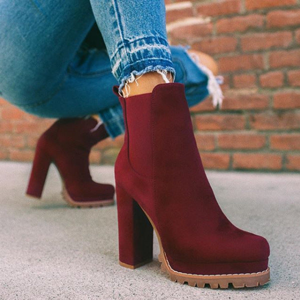 Bottines à bout rond