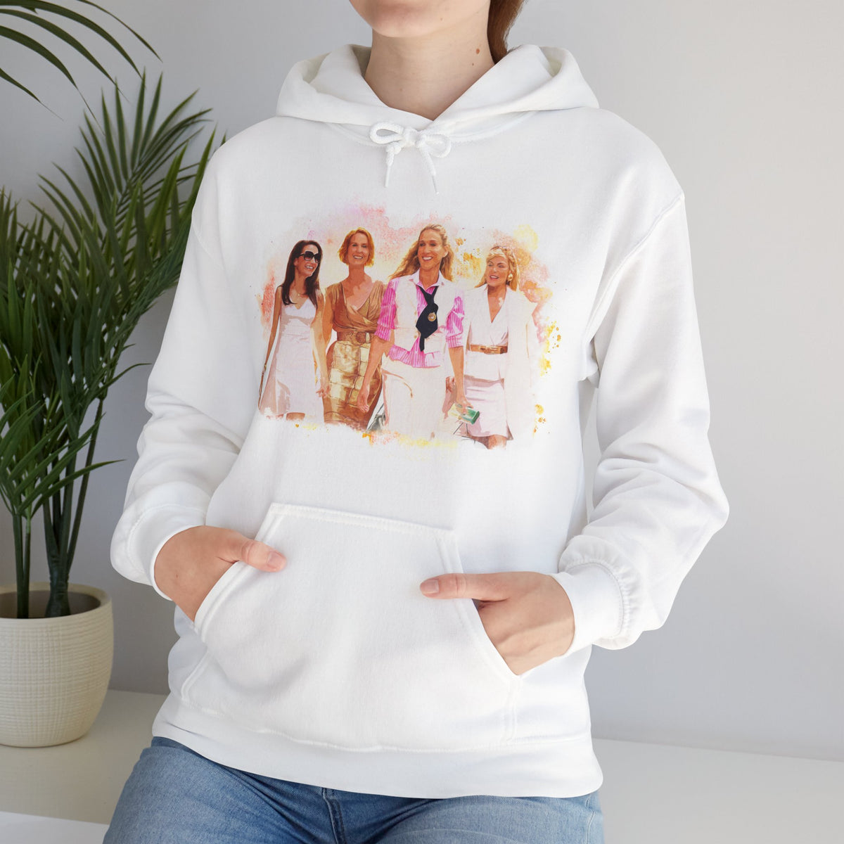 Vintage Retro Sex And The City Hoodie Fan Art SATC Hooded Sweatshirt for SATC fans.