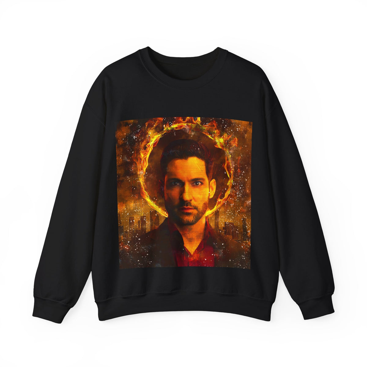 Lucifer Morningstar fan art Unisex Crewneck Sweatshirt for Tom Ellis fans