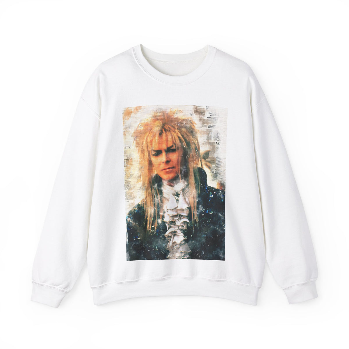 Jareth The Goblin King David Bowie fan art Labyrinth music movie  Unisex Crewneck Sweatshirt