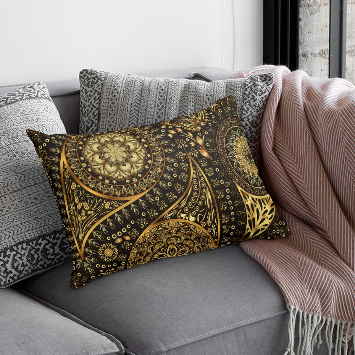 Elegant All-Over Print Pillow Case | Polyester Fleece | Soft & Comfortable | 30x20 Inch | Hidden Zipper | Machine Washable