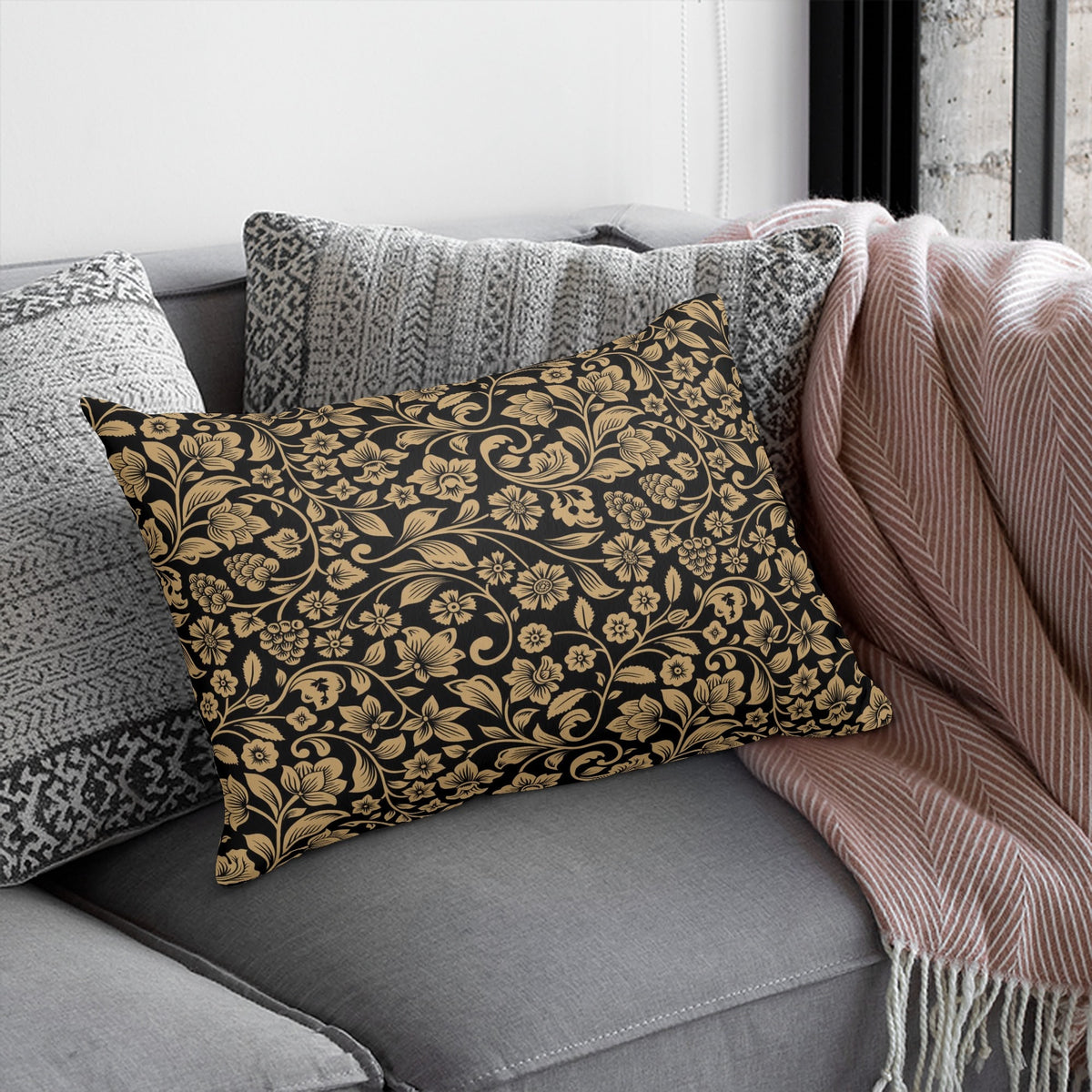 All-Over Print Pillow Case | Polyester Fleece Material | Double-Sided Design | Hidden Zipper Closure | 30x20 Inch | Machine Washable | Home Decor