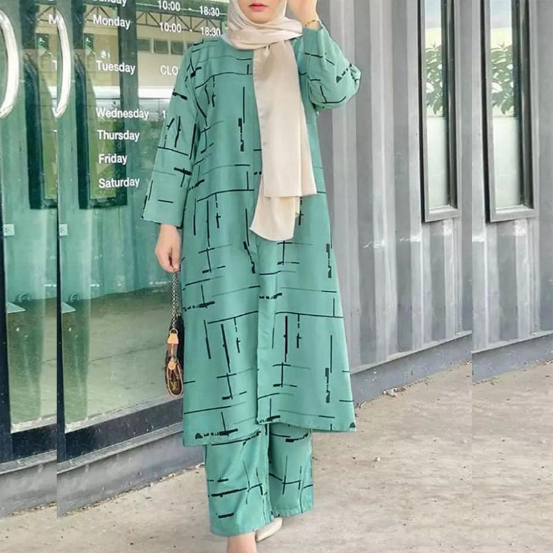 KIKIMORA Muslim Print Suit