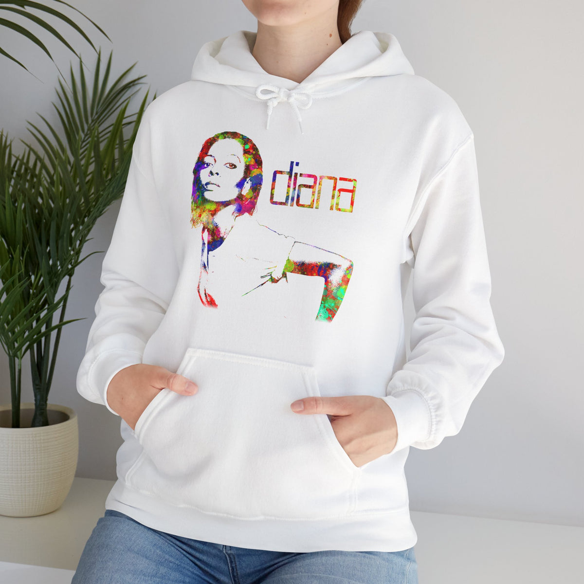 Vintage Retro 70s music legend Diana Ross fan art Unisex Hooded Sweatshirt for Diana Ross fans