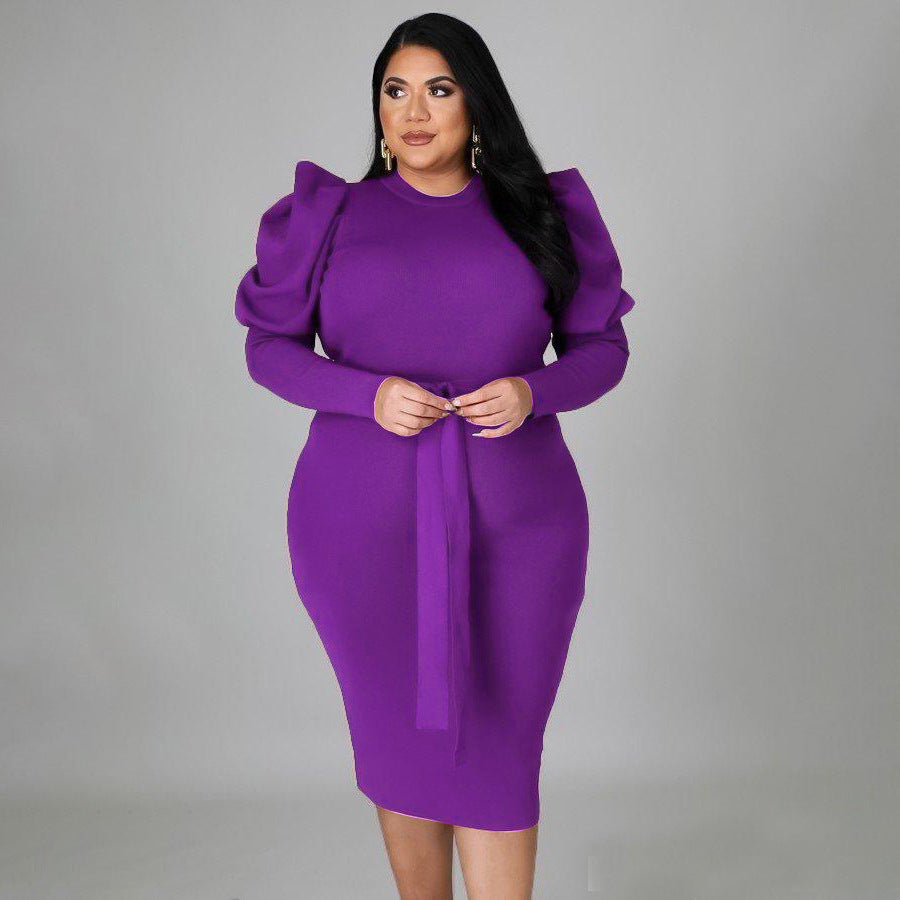 KIKIMORA Slim Fit Plus Size Dress