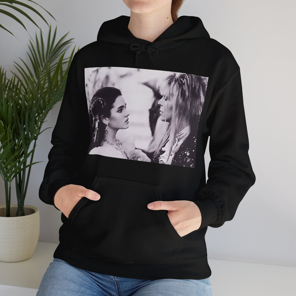 Jareth the Goblin King Labyrinth David Bowie fan art  Unisex Hooded Sweatshirt Hoodie for David Bowie fans