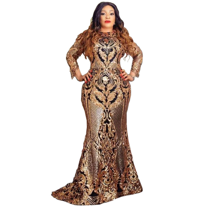 KIKIMORA Sequin evening dress