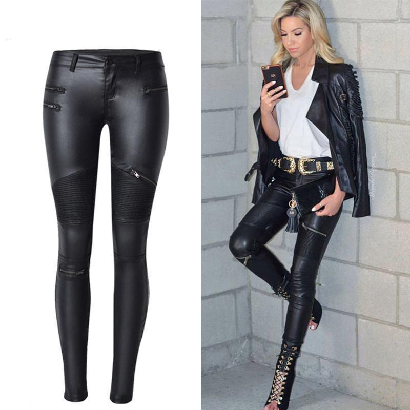 HIGH-WAISTED ECO-LEATHER LEGGINGS