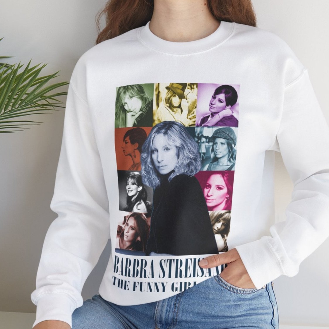 Vintage Retro Pop Art Barbra Streisand Unisex Crewneck Sweatshirt For Barbra fans fan art