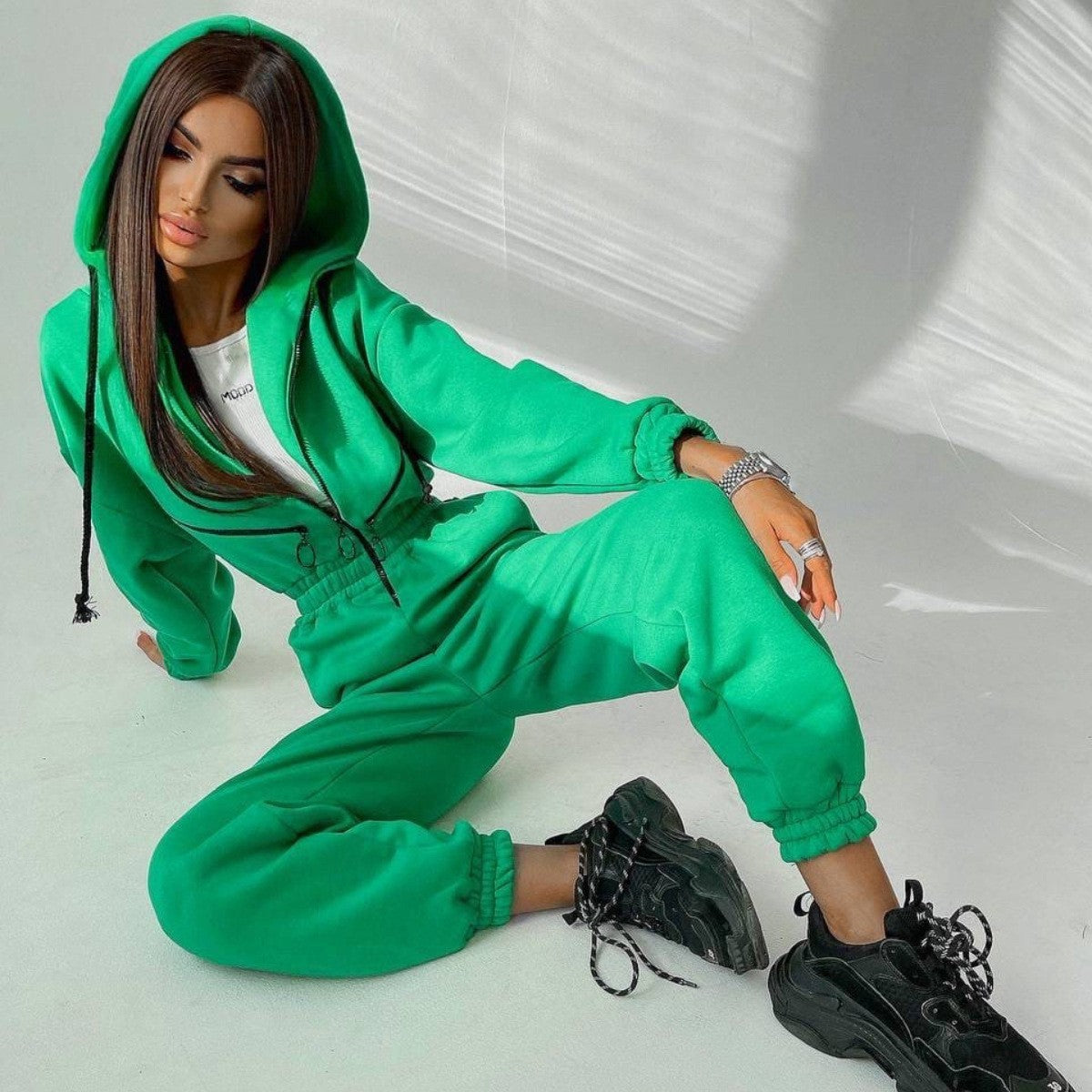 KIKIMORA Hooded Jumpsuit.