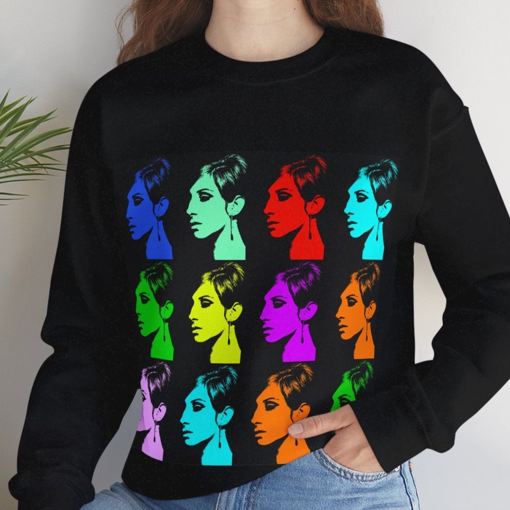 Vintage Retro Barbra Streisand pop art fan art Unisex Fit Crewneck Sweatshirt for Barbra Streisand fans