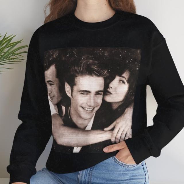 Vintage retro Beverly Hills Luke Perry Shannen Doherty fans gift Unisex Crewneck sweatshirt gift for Beverly Hills fans