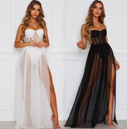 KIKIMORA Robe longue en maille