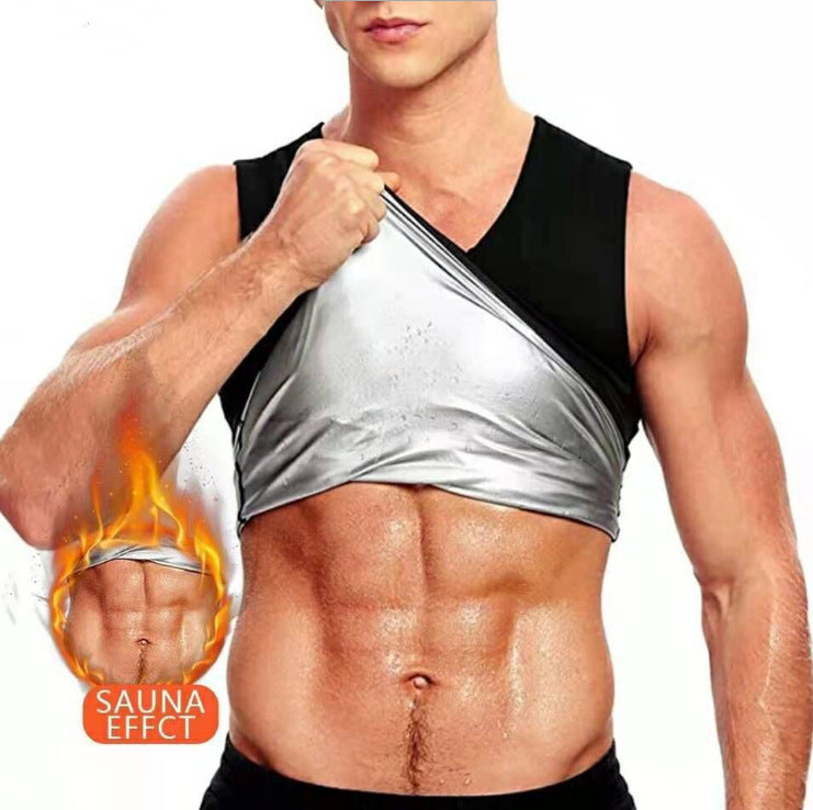 Corset de Fitness pour hommes, vêtement sculptant la chaleur, chemise anti-transpiration, gilet modelant le corps